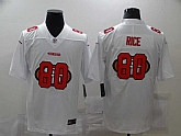 Nike 49ers 80 Jerry Rice White Shadow Logo Limited Jersey,baseball caps,new era cap wholesale,wholesale hats